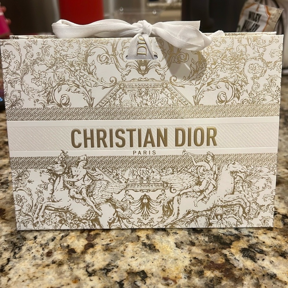 Dior paper gift bag with dust bag